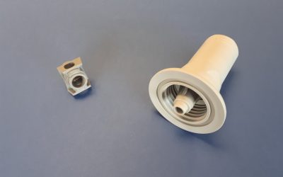 Acoplador de Fluidos, fabricado en Inyección de Plástico