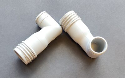 Codo para manguito, fabricado en Inyección de Plástico